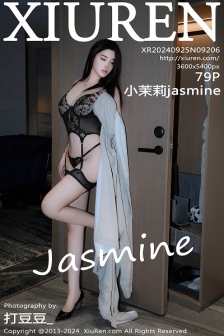 [XiuRen秀人网]No.9206_模特小茉莉jasmine性感黑色情趣服饰配黑丝吊袜秀翘臀诱惑写真79P