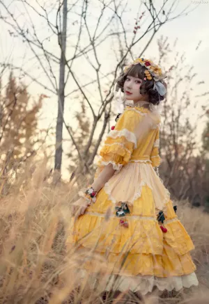 动漫博主_阿包也是兔娘_No.018 – lolita黄裙 主题写真 [12P]