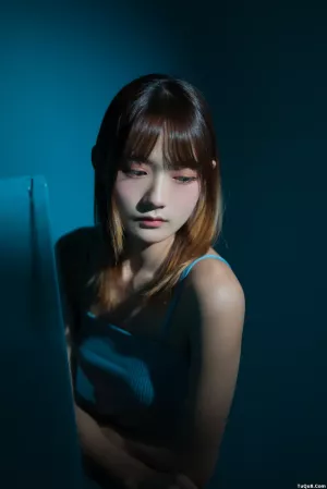 颜值博主_兔子Zzz不吃胡萝卜_No.058 – 抑郁的蓝房间 主题写真 [26P]