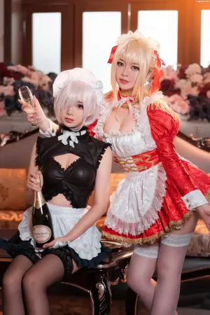 Coser美女BANBANKO半半子No.002 – Claudius x Kyrielight Maid - 半半子X面饼仙儿 [22P]