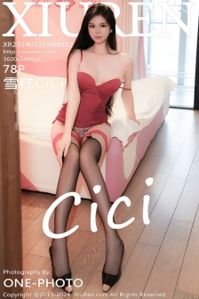 [XiuRen秀人网]No.8912_模特雪糕CiCi性感红色情趣服饰配黑丝吊袜秀翘臀美腿诱惑写真78P
