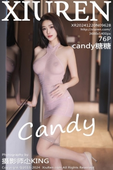 [XiuRen秀人网]No.9628_模特Candy糖糖性感粉色薄纱连衣裙配粉丝袜秀惹火身材诱惑写真76P