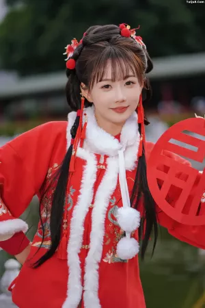 [YITUYU艺图语]No.20250164_01.31 红韵倩影 · 新年少女写真 甜心小鹿  [26P]