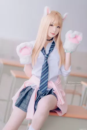 Coser美女_霜月shimo_No.043 – 金发制服 主题写真 [8P]