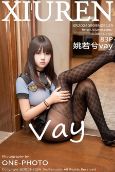 [XiuRen秀人网]No.9129_模特姚若兮vay性感蓝色情趣制服配超薄黑丝秀惹火身材诱惑写真83P