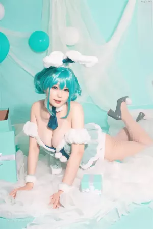 Coser美女Nyako喵子 NO.074 初音白兔 主题写真 [41P]