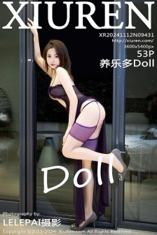 [XiuRen秀人网]No.9431_模特养乐多Doll性感紫色情趣服饰配肉丝吊袜秀完美身材诱惑写真53P