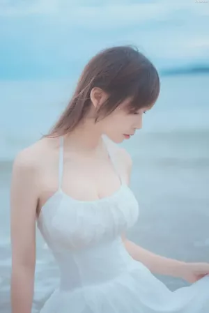 二次元博主爱老师_PhD-No.016 - 海岸 白裙 主题写真 [9P]