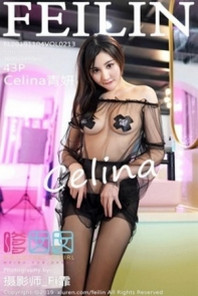 [FeiLin嗲囡囡]Vol.213_嫩模Celina青妍私房薄纱情趣内衣露豪乳胶带遮点极致诱惑写真43P