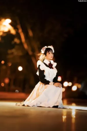 动漫博主桜桃喵No.154 - 长裙妹抖（夜） 主题写真 [19P]