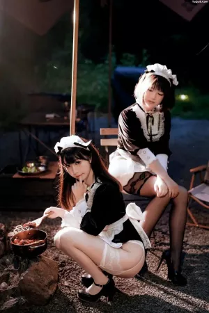 Coser美女面饼仙儿 NO.137 女仆姐妹 (半半子)  主题写真 [74P]