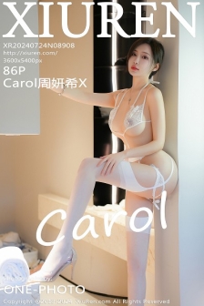 [XiuRen秀人网]No.8908_女神Carol周妍希性感白色情趣内衣配白丝吊袜秀惹火身材诱惑写真86P