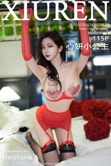 [XiuRen秀人网]No.9829_女神心妍小公主性感红色轻透情趣服饰配黑丝吊袜秀翘臀诱惑写真115P
