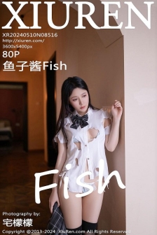 [XiuRen秀人网]No.8516_模特鱼子酱Fish性感白色衬衫配格子短裙露超薄黑丝撩人诱惑写真80P