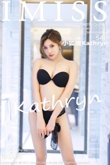 [IMISS爱蜜社]Vol.695_女神小狐狸Kathryn性感黑色职业装半脱露黑色内衣迷人诱惑写真54P