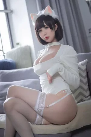 动漫博主西园寺南歌 NO.008 白猫白色连体衣 主题写真 [30P]