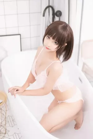 Coser美女蠢沫沫No.162 – 沫沫真爱版 粉纱 主题写真 [40P]
