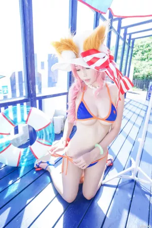 Coser妹子_ElyEE子_No.015 玉藻前-泳装 主题写真 [24P]