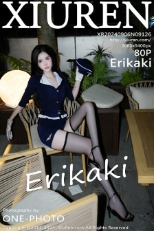 [XiuRen秀人网]No.9126_模特Erikaki性感蓝色空姐制服配黑丝吊袜秀修长美腿撩人诱惑写真80P