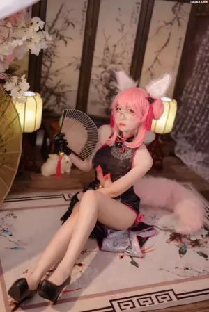 Coser美女_二佐nisa_No.009 – Fate旗袍狐 主题写真 [28P]