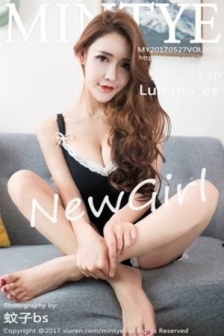 [MintYe薄荷叶]Vol.005_新人主播Lunana_lee黑色低胸吊带裙秀完美身材性感写真53P