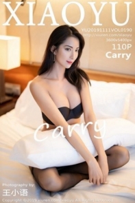 [XiaoYu画语界]Vol.190_女神Carry私房黑色内衣配吊带黑丝袜秀完美身材性感写真112P