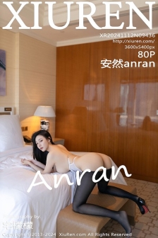 [XiuRen秀人网]No.9436_模特安然anran私房性感白色内衣配黑丝吊袜秀柔美身段诱惑写真80P