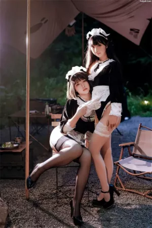 Coser美女面饼仙儿 NO.134 &半半子 Maid姉妹 主题写真 [74P]