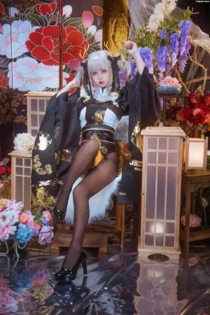 人气Coser美女萌芽儿o0-No.047 白兔和服 主题写真 [18P]