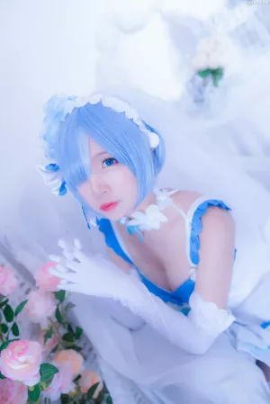 Coser美女_二佐nisa_No.022 – 雷姆花嫁 主题写真 [33P]