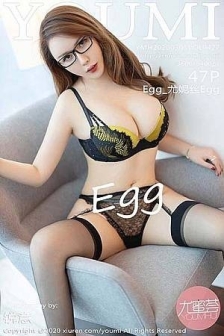 [YouMi尤蜜荟]Vol.427_女神Egg_尤妮丝私房黑色情趣内衣露屏霸双峰撩人诱惑写真47P