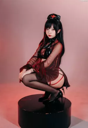 Coser小姐姐_花铃_No.021 – 猩红护士 主题写真 [77P]