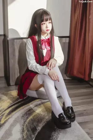 Coser美女日奈娇 No.037 – JK少女红裙 主题写真 [28P]