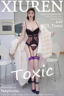 [XiuRen秀人网]No.9627_女神妲己_Toxic性感紫色情趣服饰配紫丝吊袜秀丰腴美臀诱惑写真64P