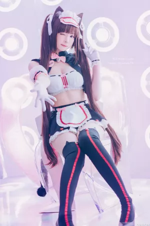 Coser美女_霜月shimo_No.056 – NEKOPARA 巧克力赛车服 主题写真 [12P]