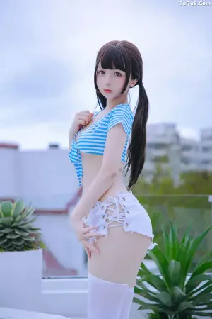 Coser美女日奈娇 No.140 – 蓝白条 主题写真 [150P]
