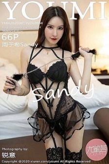 [YouMi尤蜜荟]Vol.504_女神周于希Sandy三亚旅拍私房黑色情趣内衣配蕾丝袜魅惑写真66P