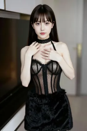 AIG美女_No.150_婉婉_兔毛性感短裙 主题写真 [82P]