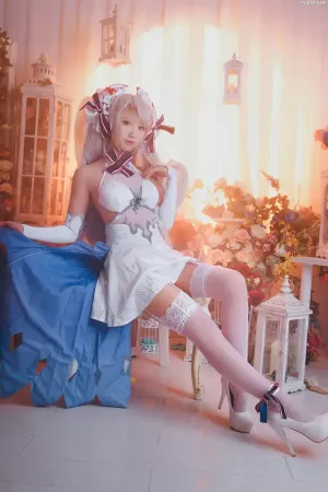 Coser美女面饼仙儿 NO.054 欧根花嫁 主题写真 [22P]