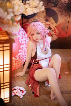 动漫博主雪晴Astra - NO.104 - 原神 八重神子 主题写真 [60P]