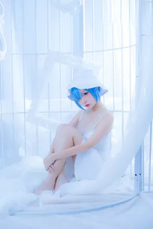 Coser美女_二佐nisa_No.021 – 雷姆白裙 主题写真 [27P]