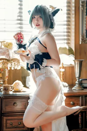 Coser美女BANBANKO半半子No.053 – 碧蓝航线 柴郡抱枕 [56P]
