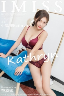[IMISS爱蜜社]Vol.675_女神小狐狸Kathryn脱玫红色连衣裙露性感红色内衣完美诱惑写真44P