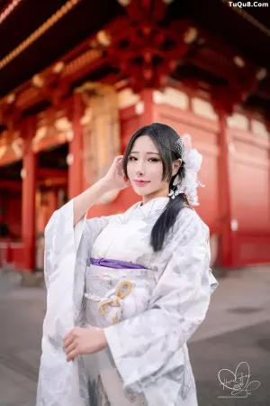 台湾Coser美女雨波_HaneAme-364 – 24年01月 Original 2024 New year Silver Kimono [33P]