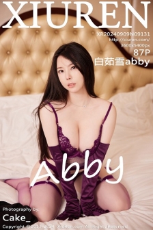 [XiuRen秀人网]No.9131_模特白茹雪abby性感白T配黑短裙露紫丝吊袜秀丰腴身姿诱惑写真87P