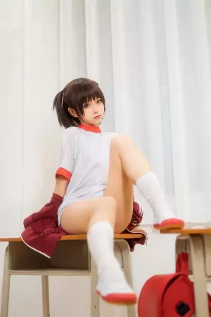 Coser美女蠢沫沫No.030 – 体操服红 主题写真 [45P]