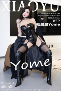 [XiaoYu画语界]Vol.1241_女神杨晨晨Yome黑色外套露性感黑色皮质内衣秀丰腴身材诱惑写真85P