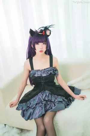 Coser美女水淼aqua NO.022 黑猫 冷门小礼服 主题写真 [9P]