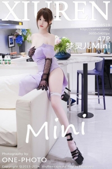[XiuRen秀人网]No.8519_模特梦灵儿Mini性感紫色连衣长裙配白丝袜秀惹火身段诱惑写真47P