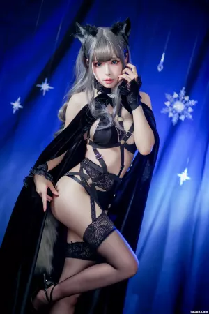 Coser妹子_ElyEE子_No.051 灰太狼-黑丝带 主题写真 [24P]